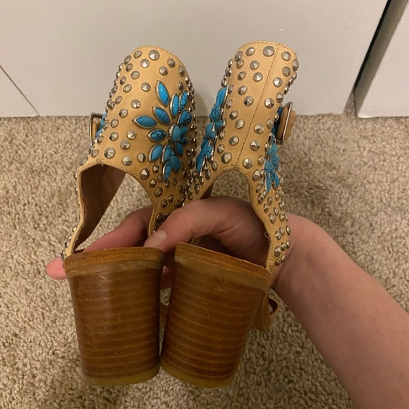 Jeffrey Campbell Ibiza sandals with turquoise gems - Picture 8 of 8
